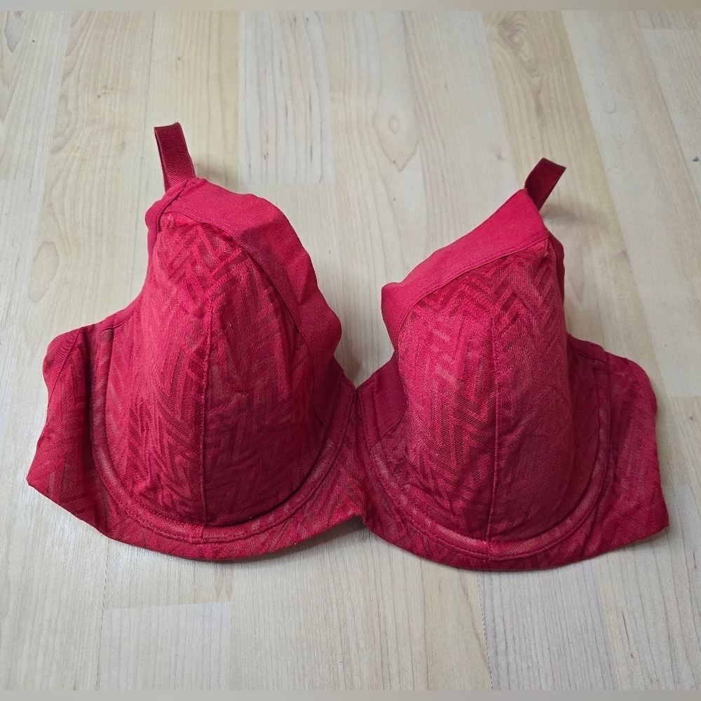 Thirdlove Chevron Contour Demi Bra Red Size 36D